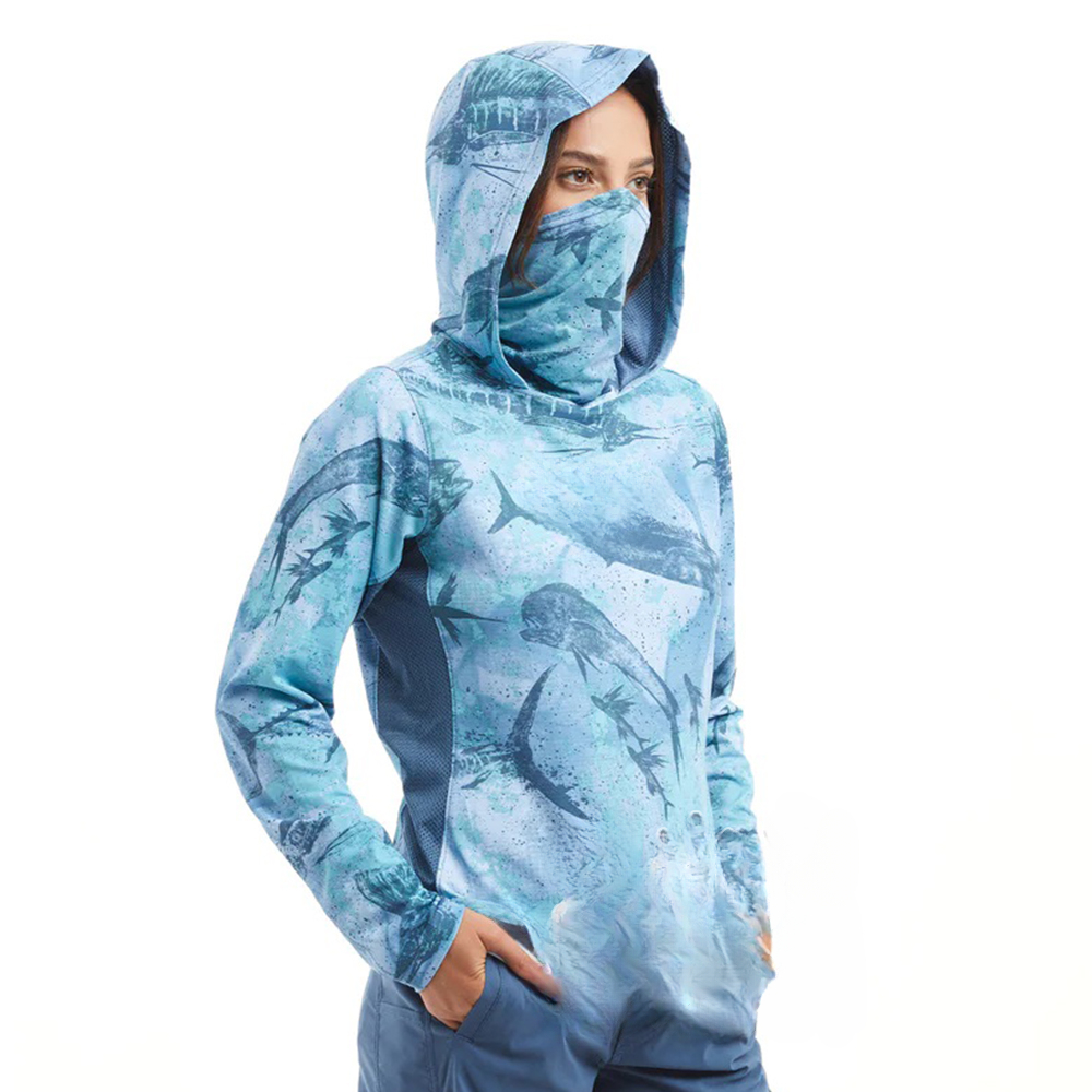 Fishing Hoodie - Visserij-T-shirts Dames Lange Mouwen UV-Bescherming Visserij-Hoodies