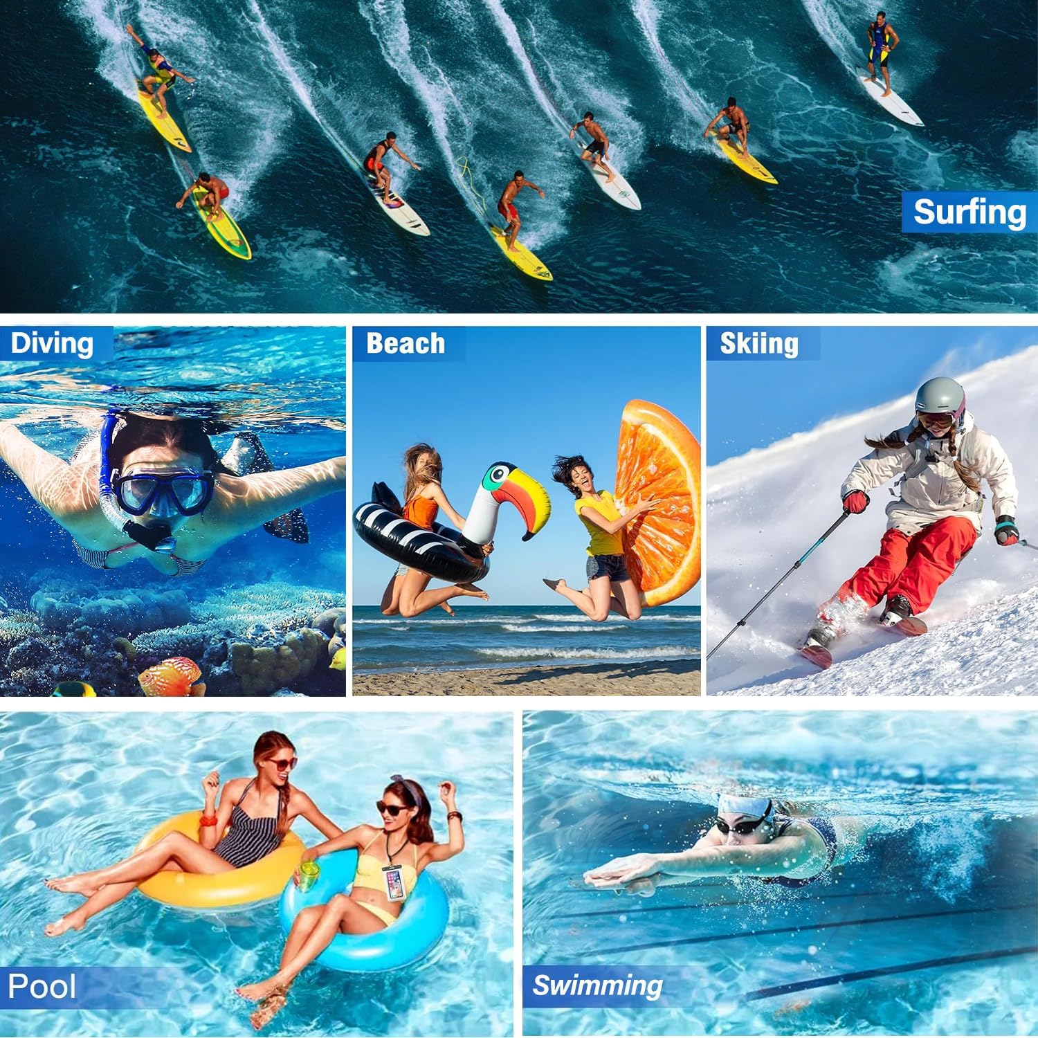 3-pack meerkleurige IPX8 water - Fishing Bag Waterproof recensie en prijs